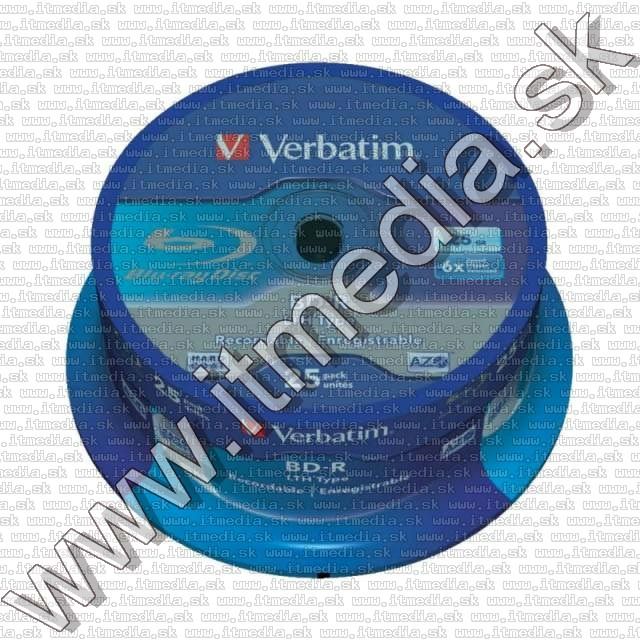 Image of Verbatim BluRay BD-R 6x (25GB) 25cake LTH 43772 (IT11035)